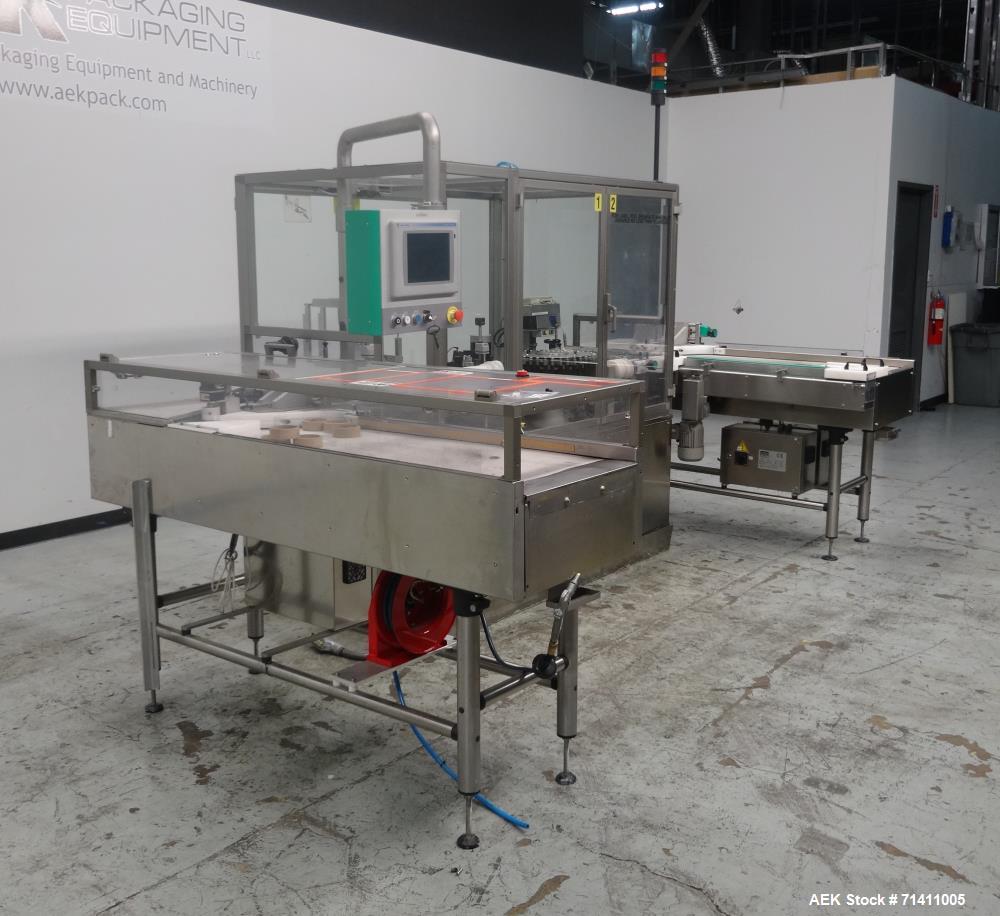 Used Neri Pressure Sensitive Trunion Wraparound Vial/Ampoule Labeler