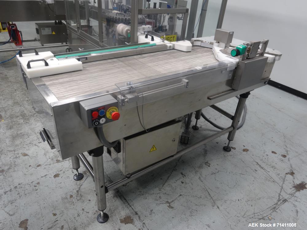 Used Neri Pressure Sensitive Trunion Wraparound Vial/Ampoule Labeler