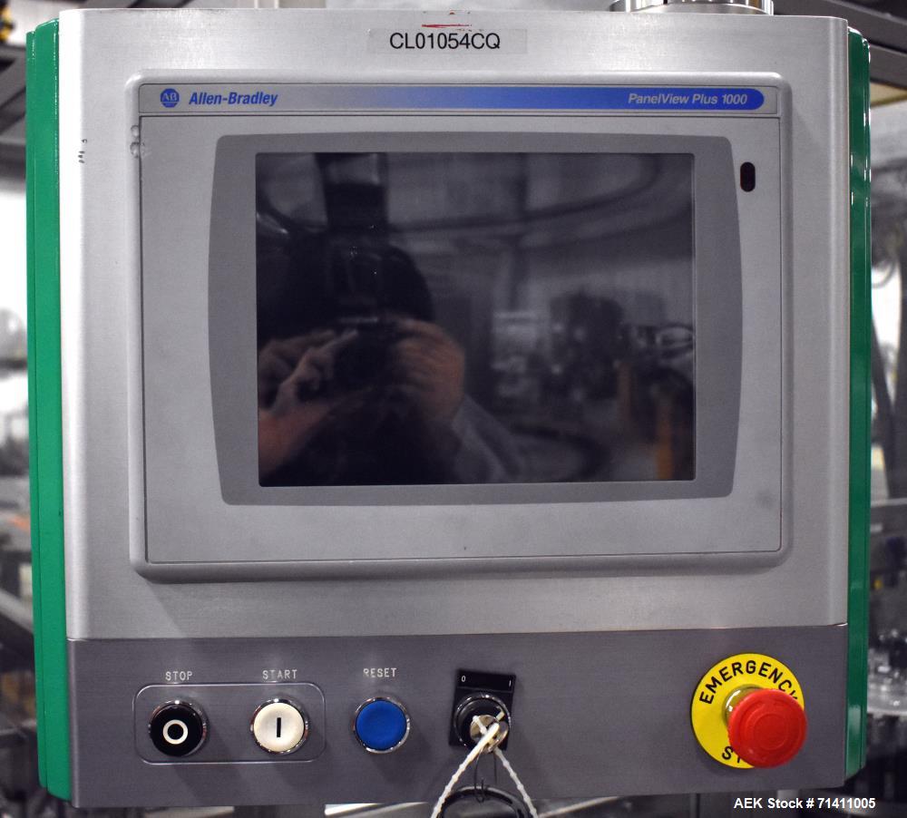 Used Neri Pressure Sensitive Trunion Wraparound Vial/Ampoule Labeler