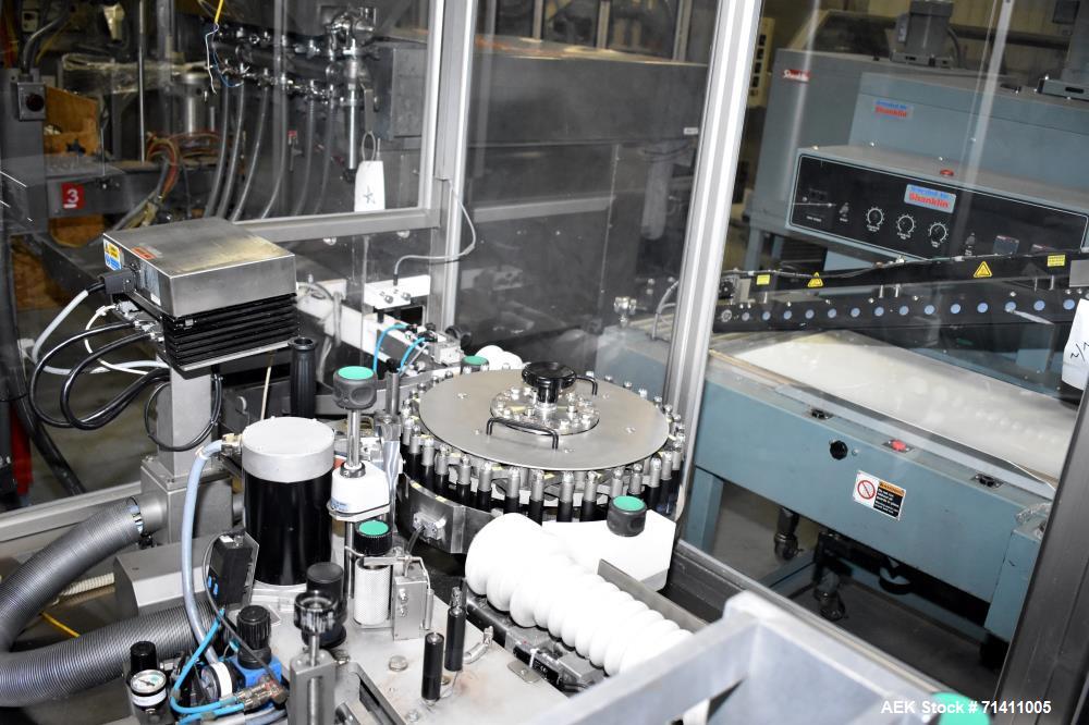 Used Neri Pressure Sensitive Trunion Wraparound Vial/Ampoule Labeler