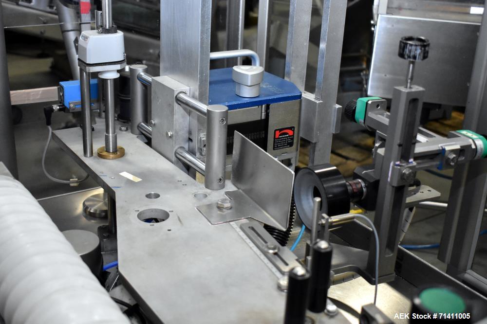 Used Neri Pressure Sensitive Trunion Wraparound Vial/Ampoule Labeler