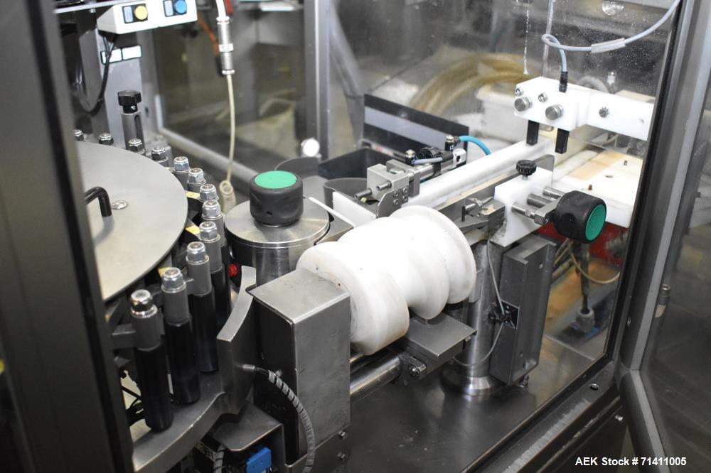 Used Neri Pressure Sensitive Trunion Wraparound Vial/Ampoule Labeler