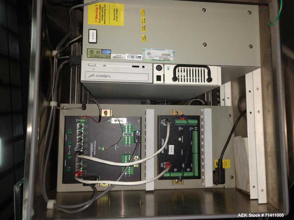 Used Neri Pressure Sensitive Trunion Wraparound Vial/Ampoule Labeler