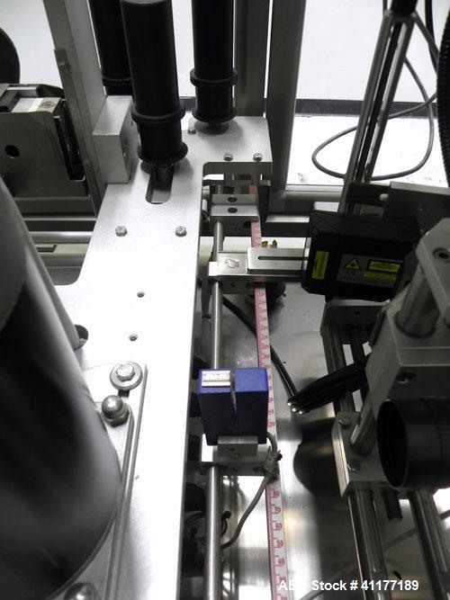 Used Neri Automatic Pressure Sensitive Wraparound Vial Bottle Labeler