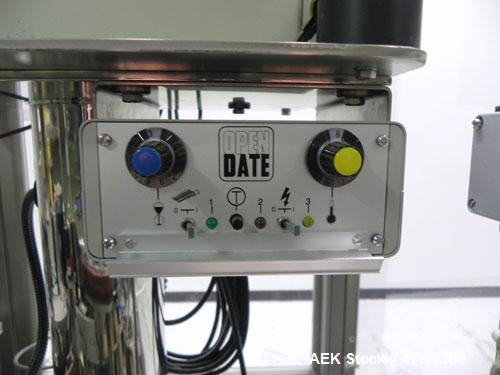 Used Neri Automatic Pressure Sensitive Wraparound Vial Bottle Labeler