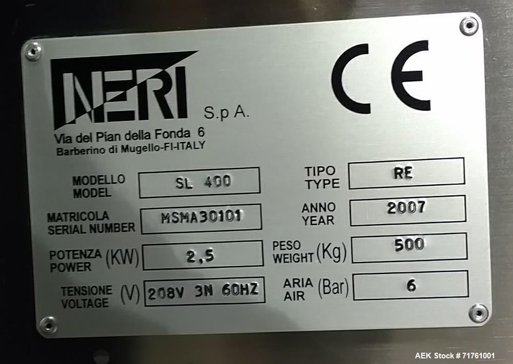 Unused- Neri SL400 Automatic Pressure Sensitive Wraparound Vial Bottle Labeler