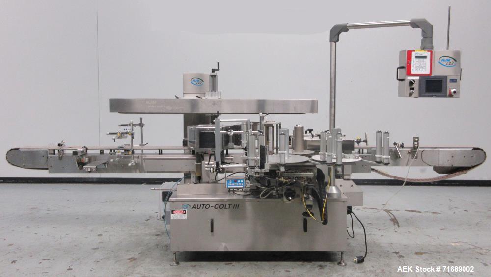 Used New Jersey Machine Auto-Colt III Automatic Wraparound Labeler