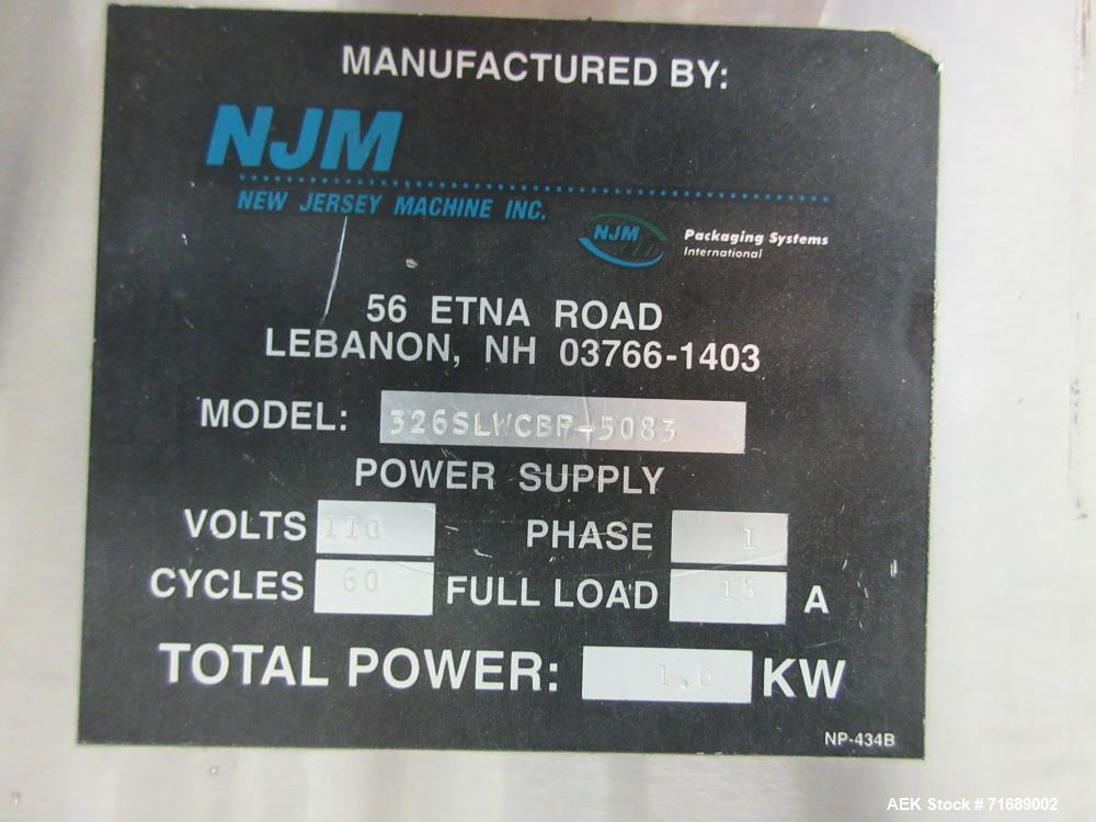 Used New Jersey Machine Auto-Colt III Automatic Wraparound Labeler