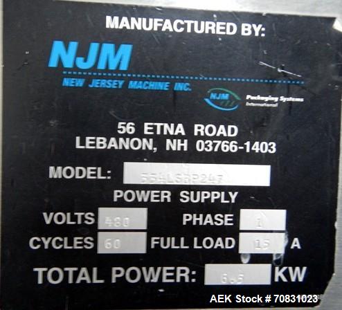 Used- New Jersey Model 334 LSBP Wraparound Pressure Sensitive Labeler 