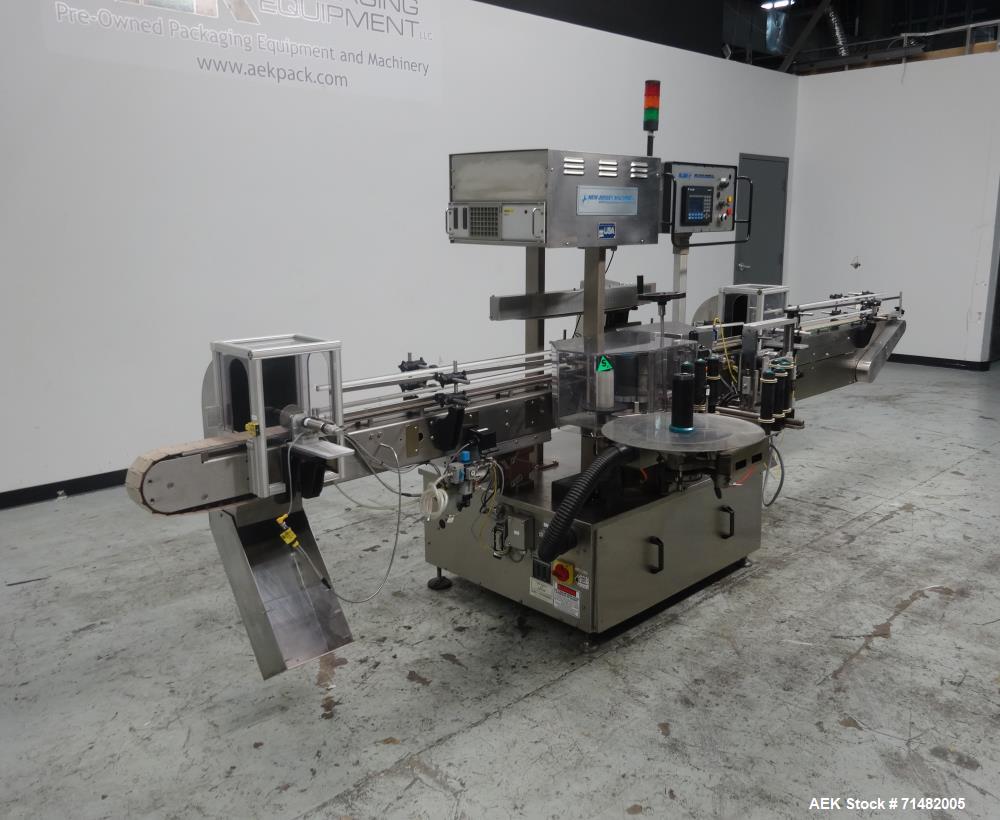 Used New Jersey (NJM) Model 334RDB-181 Pressure Sensitive Labeler