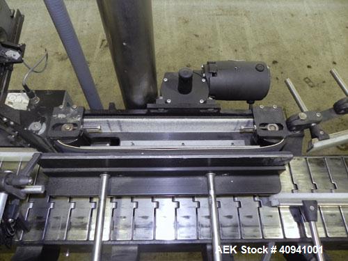 Used Auto Labe Automatic Pressure Sensitive Wraparound Labeler, Model 110 RH APPLIER. Capable of speeds up to 100 bpm. Handles labels up to 4-1/2" high x *" long x 10" OD diameter roll core. Die cut ...