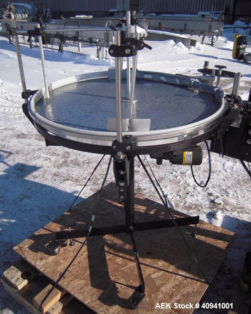 Used Auto Labe Automatic Pressure Sensitive Wraparound Labeler, Model 110 RH APPLIER. Capable of speeds up to 100 bpm. Handles labels up to 4-1/2" high x *" long x 10" OD diameter roll core. Die cut ...