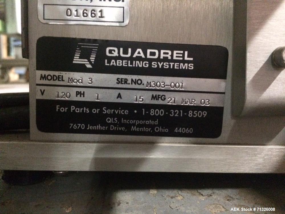 Used Quadrel Model 3 Pressure Sensitive Labeler
