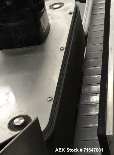 Used Quadrel model Q60 Wraparound Pressure Sensitive Labeler with Norwood Hot Stamp Coder. Has a 7" labeling head serial number M2 v 1.3 MV computer control. Norwood hot stamp date coder. 4.5" x 15' ...