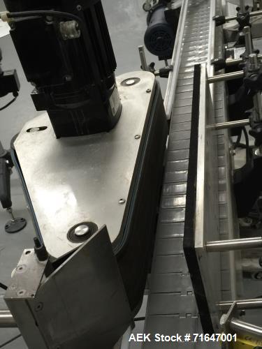 Used Quadrel model Q60 Wraparound Pressure Sensitive Labeler with Norwood Hot Stamp Coder. Has a 7" labeling head serial number M2 v 1.3 MV computer control. Norwood hot stamp date coder. 4.5" x 15' ...