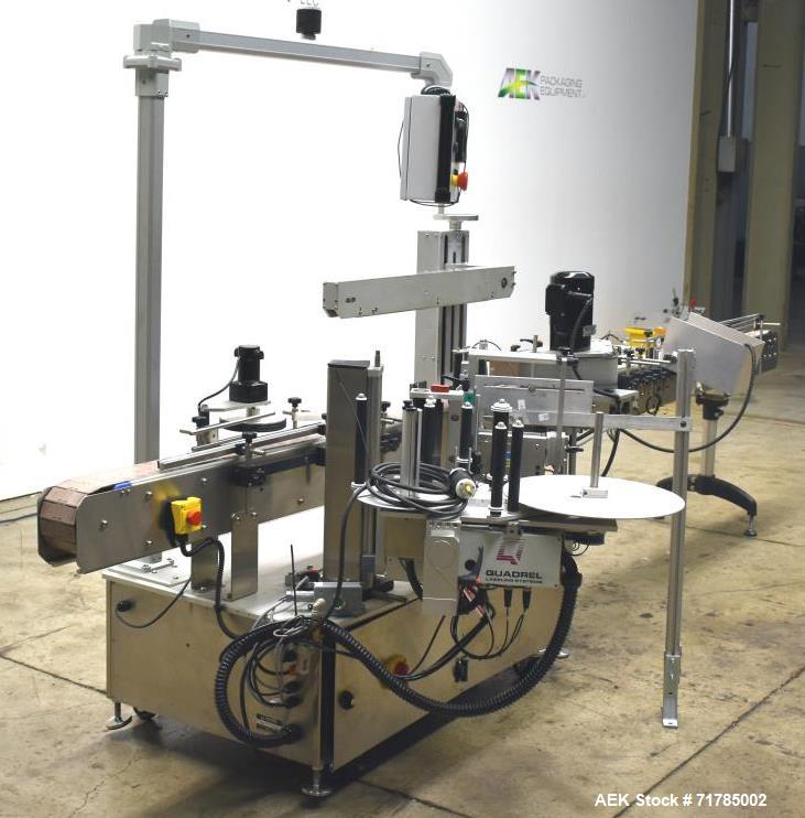 Used Quadrel Versaline Wraparound Pressure Sensitive Labeler