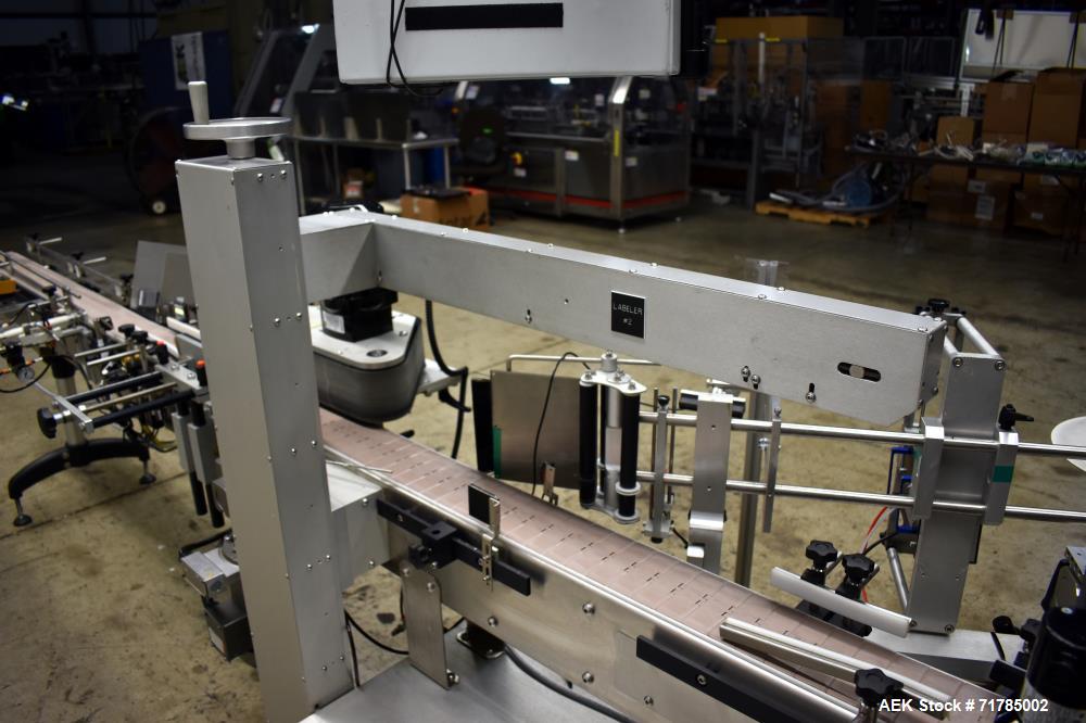 Used Quadrel Versaline Wraparound Pressure Sensitive Labeler