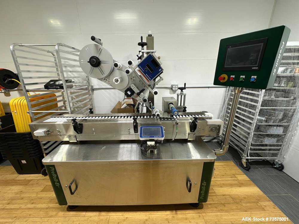 Used ProcePack SHLB-0 Pre-Roll Tube & Jar Labeling Machine | Up to 100 LPM | Stainless Steel | 240V