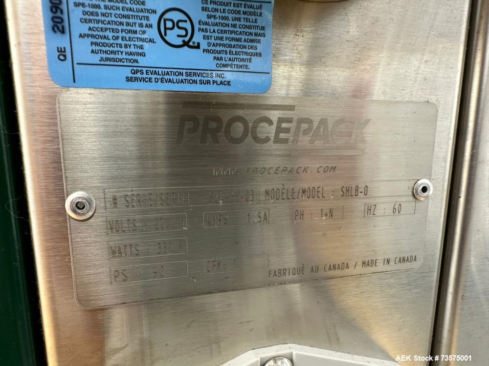 Used ProcePack SHLB-0 Pre-Roll Tube & Jar Labeling Machine | Up to 100 LPM | Stainless Steel | 240V