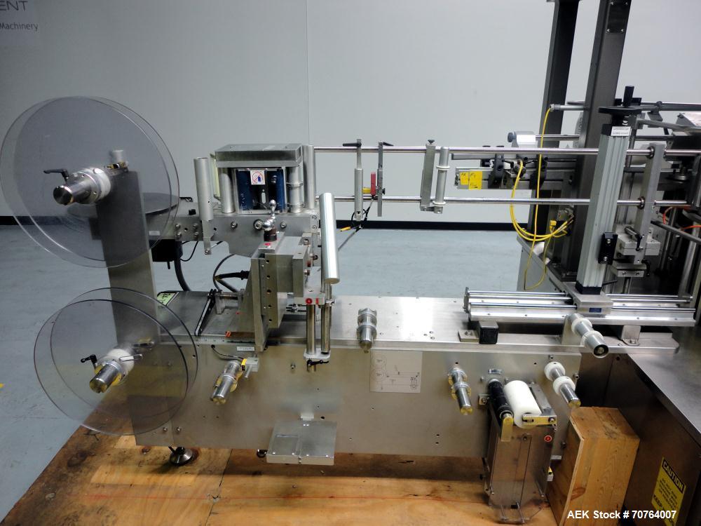 Used Sancoa (Weiler) PRL-1500 14 Station Rotary Pharmaceutical Labeler.