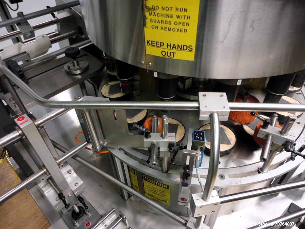Used Sancoa (Weiler) PRL-1500 14 Station Rotary Pharmaceutical Labeler.