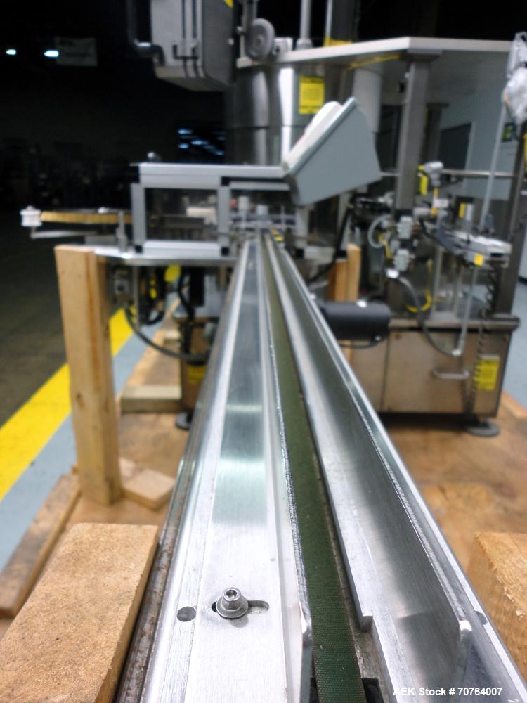 Used Sancoa (Weiler) PRL-1500 14 Station Rotary Pharmaceutical Labeler.