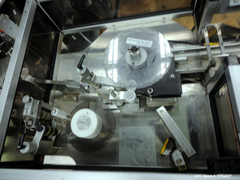 Used Sancoa (Weiler) PRL-1500 14 Station Rotary Pharmaceutical Labeler.
