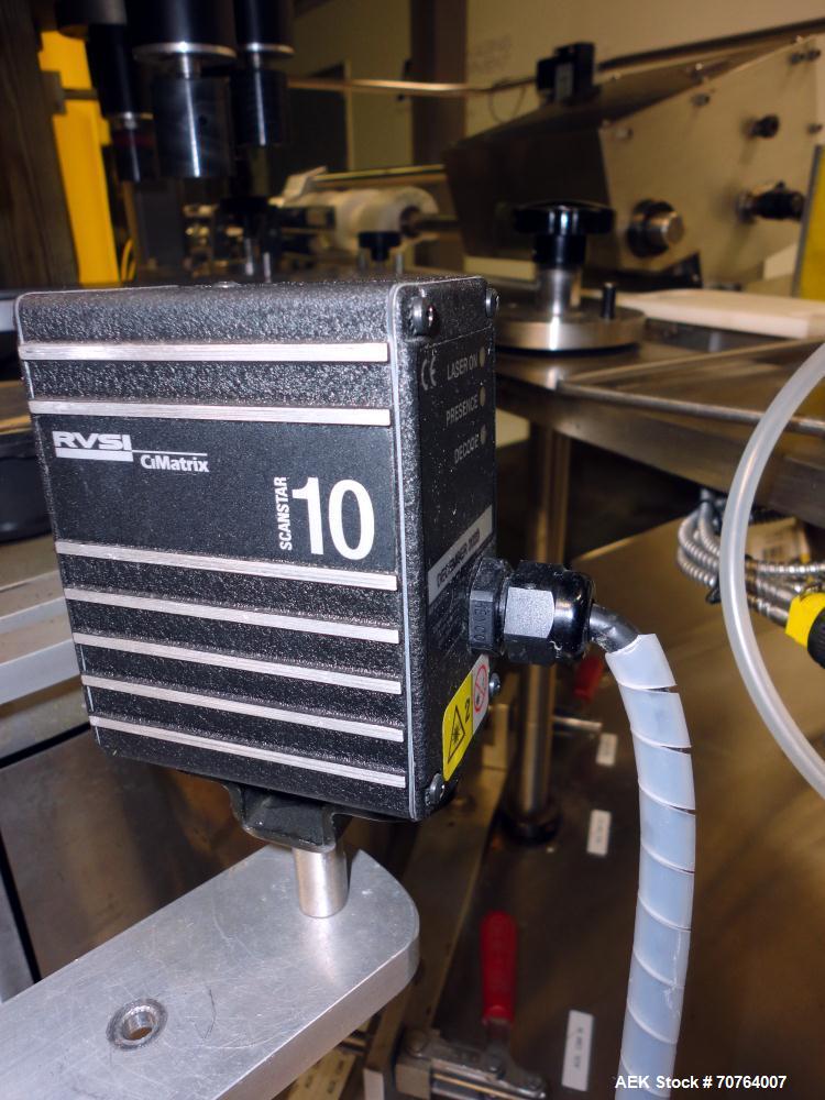 Used Sancoa (Weiler) PRL-1500 14 Station Rotary Pharmaceutical Labeler.