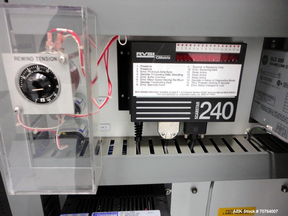 Used Sancoa (Weiler) PRL-1500 14 Station Rotary Pharmaceutical Labeler.