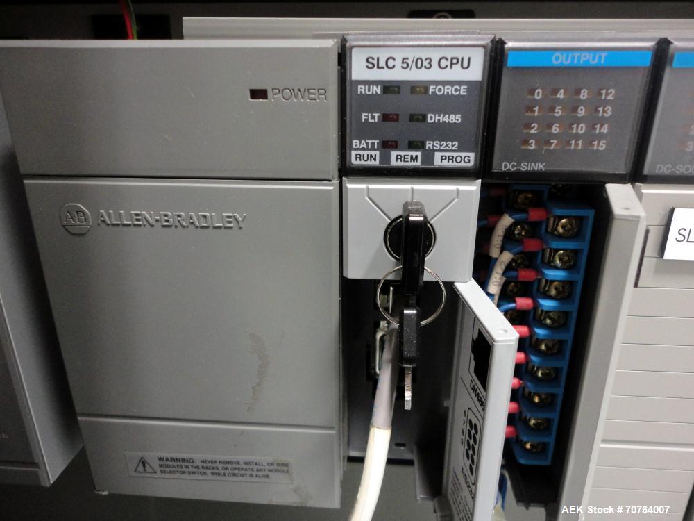 Used Sancoa (Weiler) PRL-1500 14 Station Rotary Pharmaceutical Labeler.