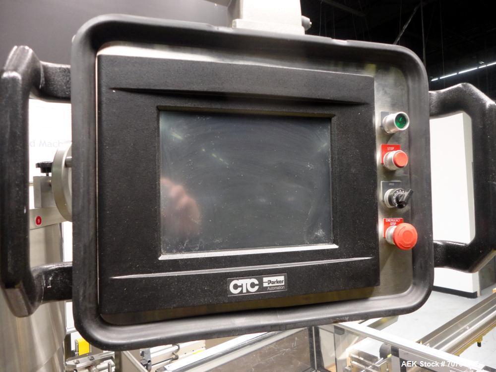Used Sancoa (Weiler) PRL-1500 14 Station Rotary Pharmaceutical Labeler.