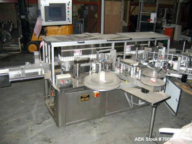 Used Sancoa Automatic High Speed Redundant Pressure Sensitive Labeler, Model VR2