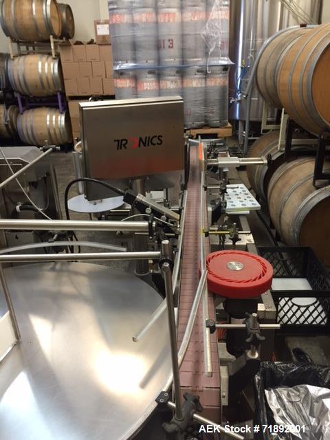 Used Tronics Model S30 Series 3 Pressure Sensitive Wraparound Labeler.