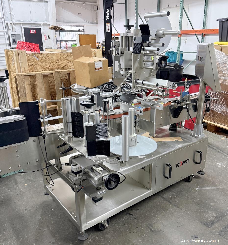 Stainless Steel Tronics S3S Wrap Labeling Machine for Round Containers