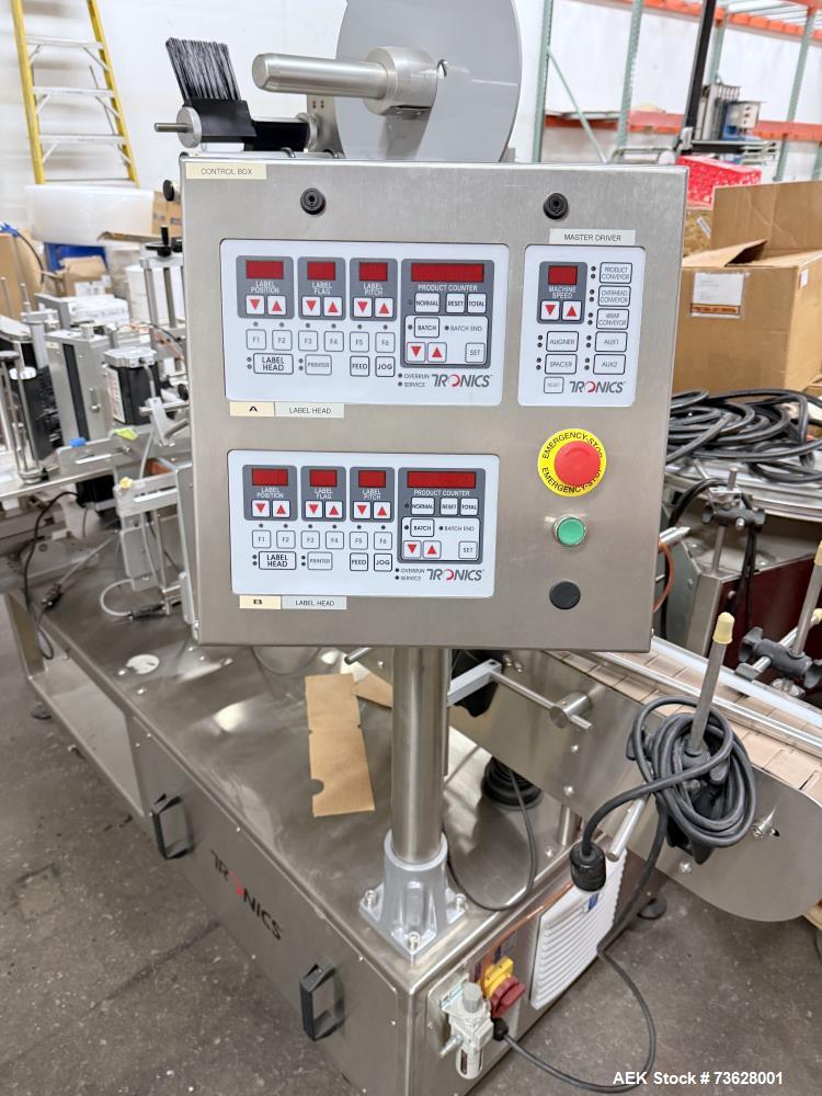 Stainless Steel Tronics S3S Wrap Labeling Machine for Round Containers