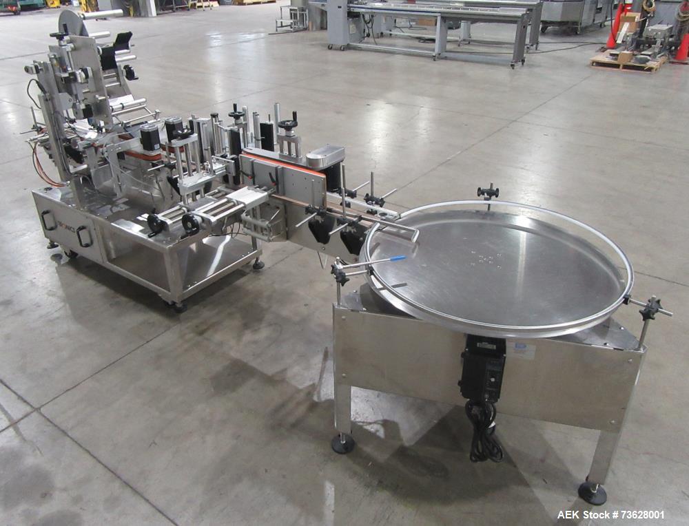 Stainless Steel Tronics S3S Wrap Labeling Machine for Round Containers