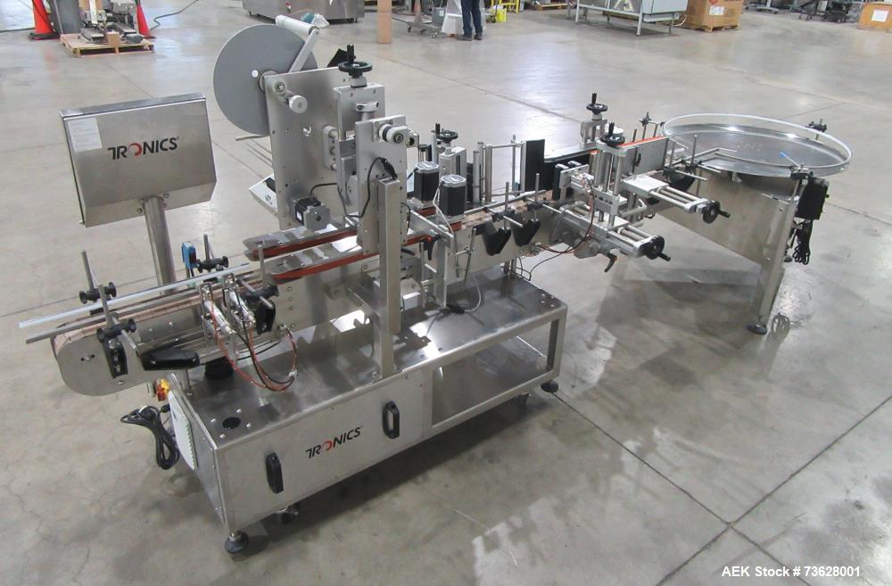 Stainless Steel Tronics S3S Wrap Labeling Machine for Round Containers