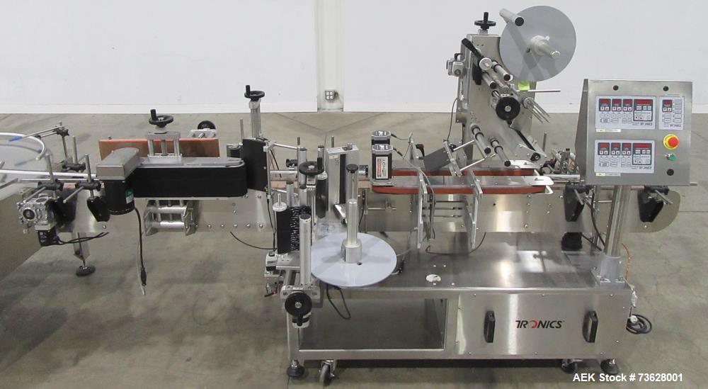 Stainless Steel Tronics S3S Wrap Labeling Machine for Round Containers