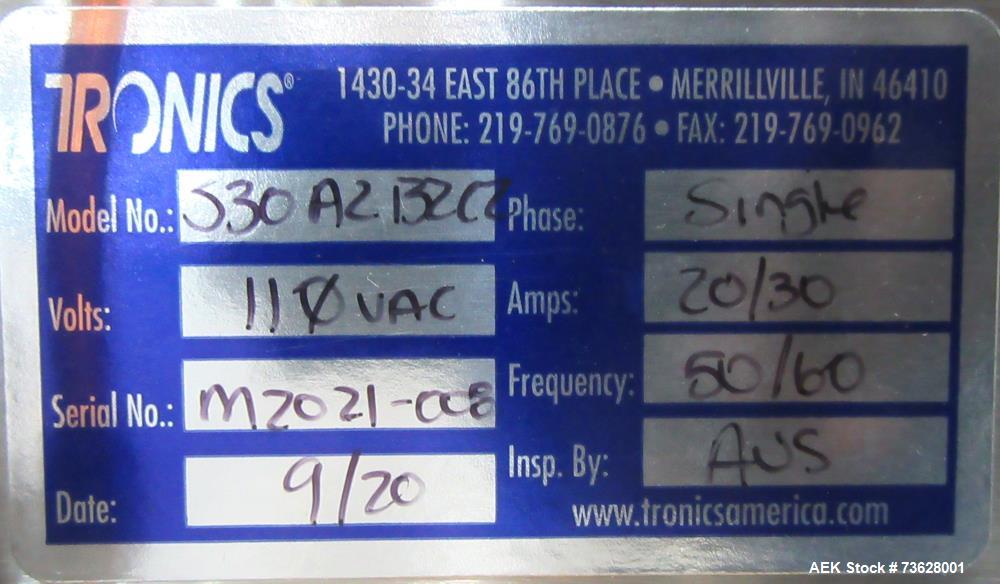 Stainless Steel Tronics S3S Wrap Labeling Machine for Round Containers