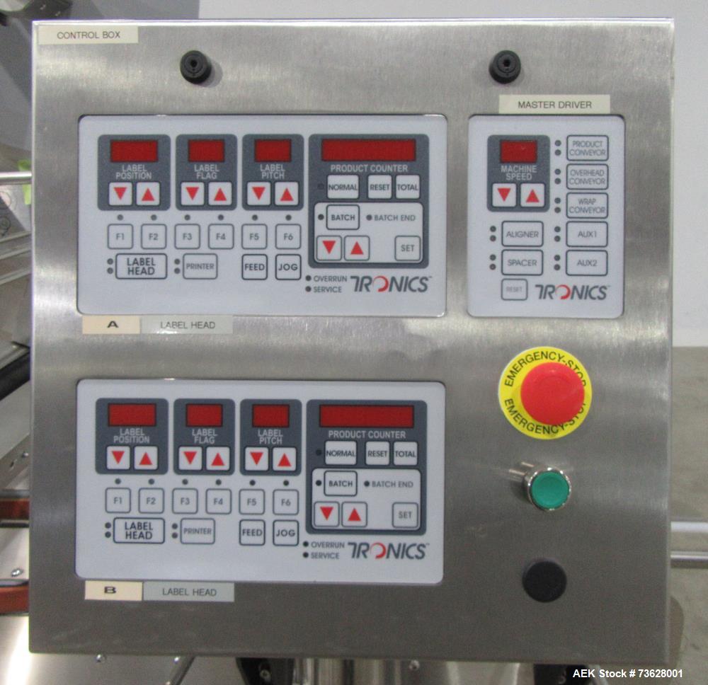 Stainless Steel Tronics S3S Wrap Labeling Machine for Round Containers