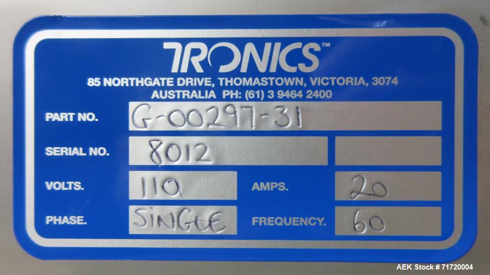 Used Tronics Series 3 Pressure Sensitive Wraparound Labeler
