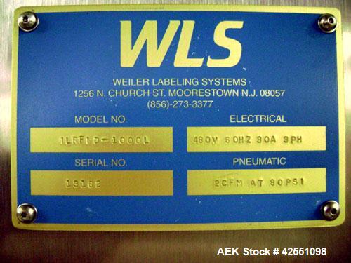 Unused- Weiler Model ILRFID-1000L Single Sided RFID Labeler.