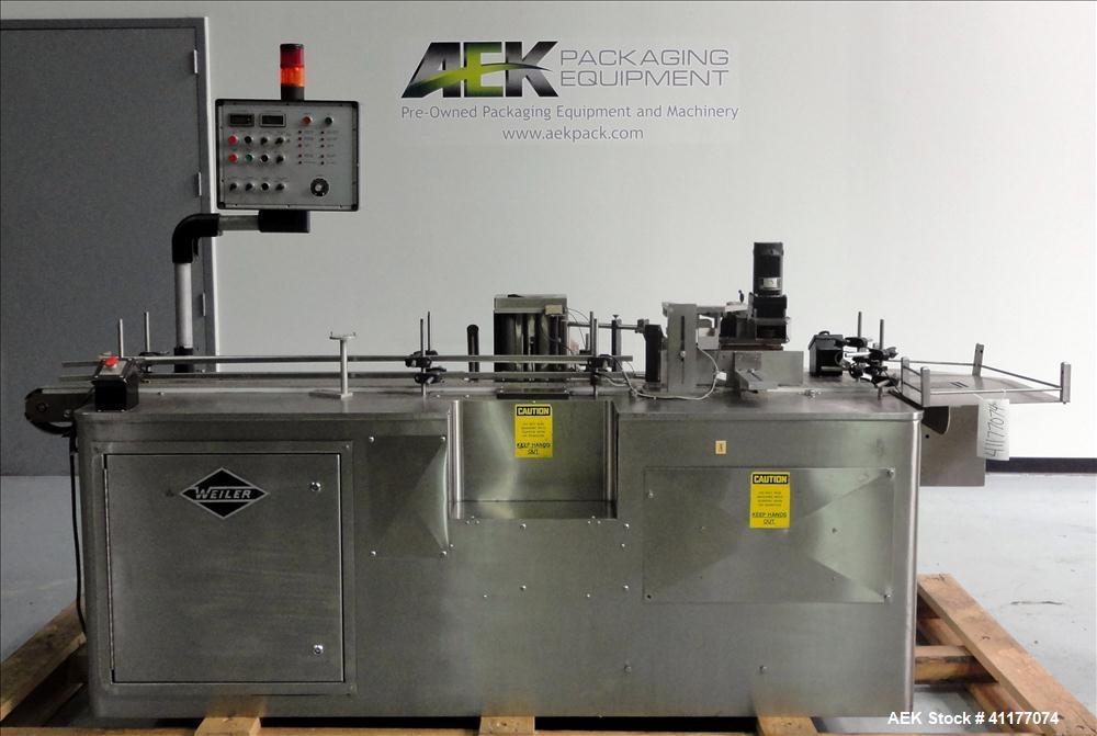 Used Weiler Engineering Inline Wraparound Pressure Sensitive Labeler