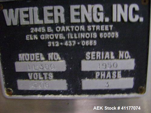 Used Weiler Engineering Inline Wraparound Pressure Sensitive Labeler