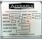 Used- Accraply Model 35PW Wraparound Pressure Sensitive Labeler
