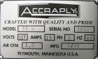 Used Accraply Inline Automatic Wrap Around Pressure Sensitive Labeler, Model 35W. Product Size Range: diameter 3/4