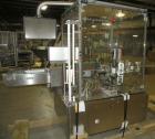 Used Libra Pharmaceutical Technologies Pressure Sensitive Bottle Labeler, Model SENS 350. Designed to apply pressure sensitive labels on cylindrical containers of metal, glass, or plastic. Maximum ou...