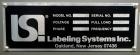 Used LSI (Labeling Systems Inc) Model 1500 Wraparound Pressure Sensitive Labele