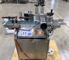 Used Pack Leader Model ELF-50 Wraparound Labeler. Maximum dispensing speed: 52.5'/minute, (16m/minute), 60 cont/minute. Maximum label size 4.75