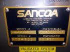 Used Sancoa (Weiler) PRL-1500 14 Station Rotary Pharmaceutical Labeler.